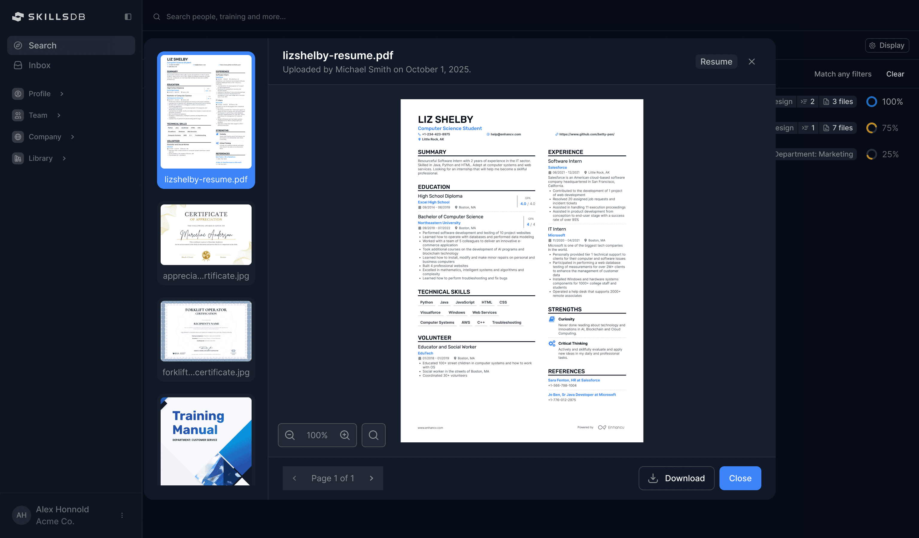 Skills-Based Talent Search